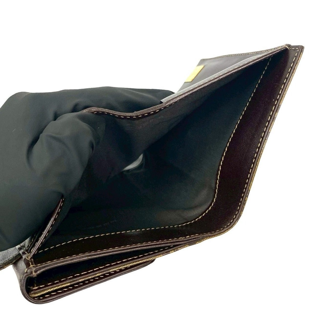 Fendi Zucchino FF Pattern Logo Leather Patent Enamel Bifold Wallet — view 8
