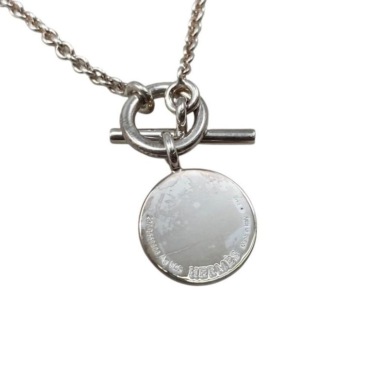 Hermes Necklace Amulet H Ex Libris Cloussel Serie Pendant Ag925 Silver Hermes