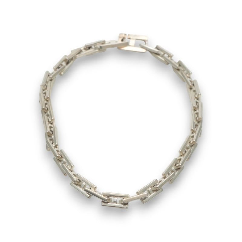 Hermes Cles Bracelet Bangle Cuff 925 Silver