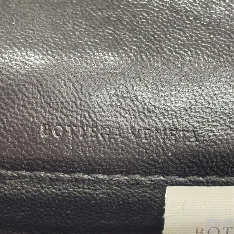Bottega Veneta Business Card Holder Intrecciato Ivory And Black Leather