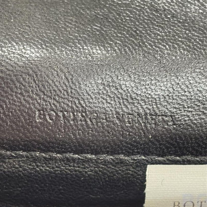 Bottega Veneta Business Card Holder Intrecciato Ivory And Black Leather