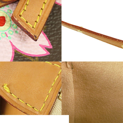 Louis Vuitton Pochette Soir Brown Monogram Canvas Cherry Blossom Sakura Pouch — view 8