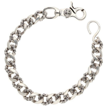 Chrome Hearts Fancy 1 Clip Short Silver Wallet Chain