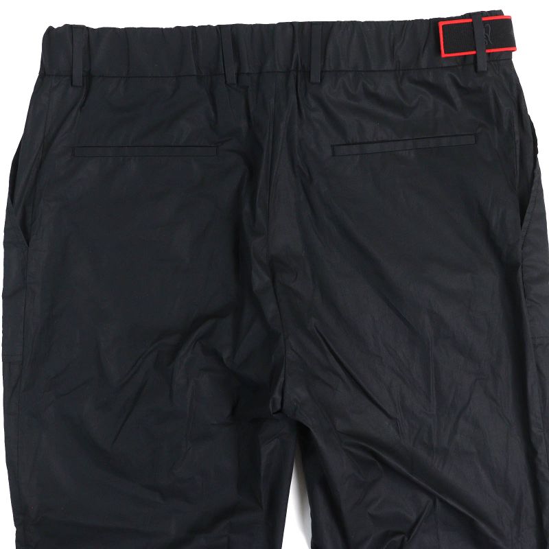 Fendi 2021 Fb0741 AHV5 100% Cotton Logo Buckle Belt Design Easy Pants Black 50