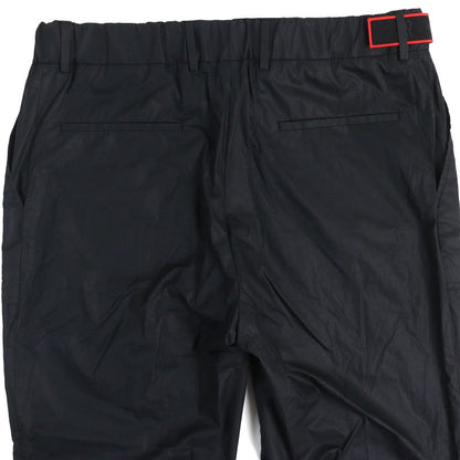 Fendi 2021 Fb0741 AHV5 100% Cotton Logo Buckle Belt Design Easy Pants Black 50