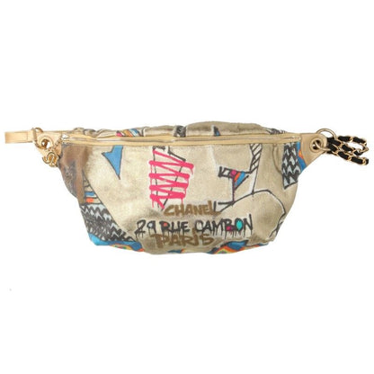 Chanel Egyptian Graffiti Design Chain Waist Bag For Men