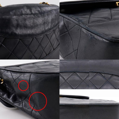 Chanel Matelasse Chain Shoulder Vintage Lambskin Black Women Shoulder Bag