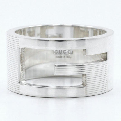 Gucci Branded G Wide Silver 925 Size 20 Men's 12.5g Ring