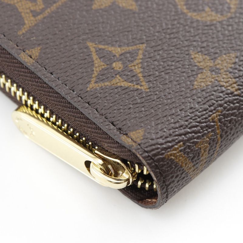 Louis Vuitton Zippy Wallet M42616 Monogram Canvas Brown Unisex Long Wallet