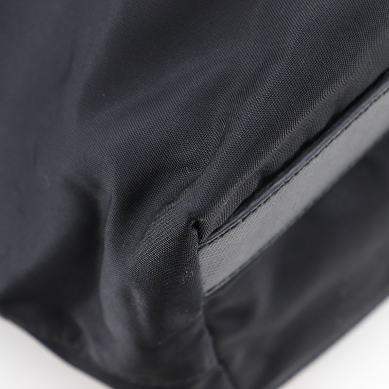 Prada Br2311 Nylon And Leather NERO Black Ladies Tote Bag