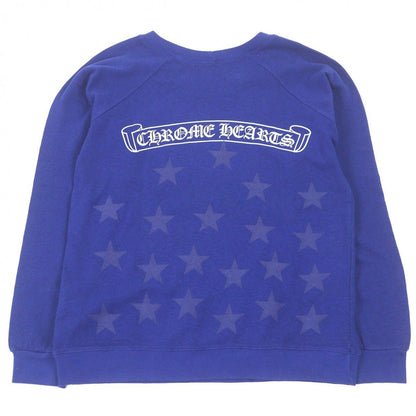 Chrome Hearts Cotton Star Scroll Label Print Long Sleeve T-Shirt Blue XS — view 3
