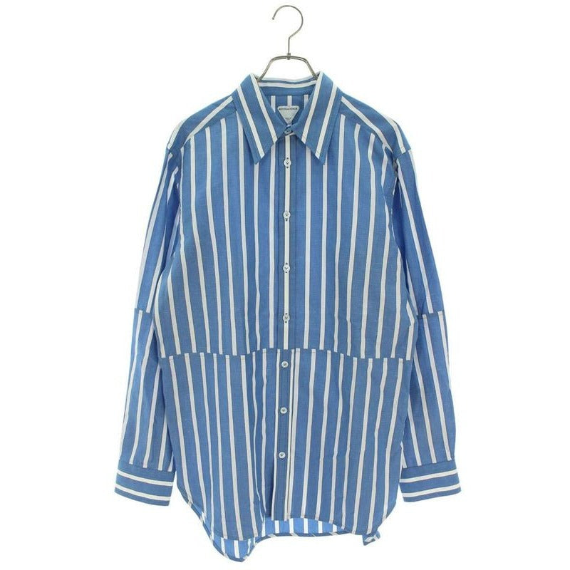 Bottega Veneta 23 AW V35 M0 Cotton Switched Stripe Long Sleeve Shirt