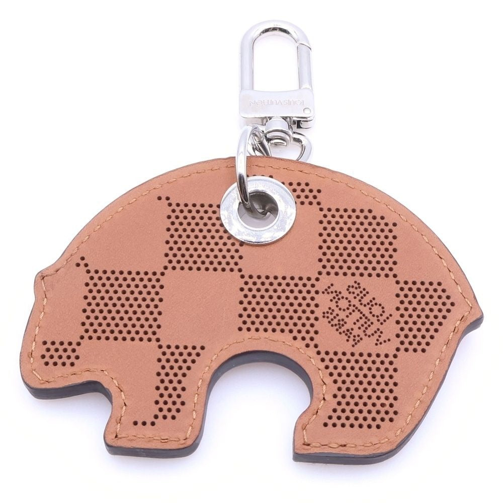 Louis Vuitton Summer Melody Damier Perforated Key Holder Bag Charm Cowhide