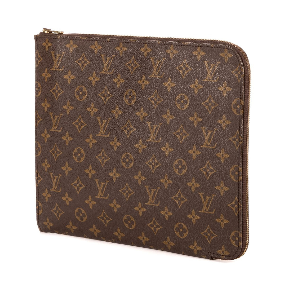 Louis Vuitton Posh Document Brown Monogram Canvas Shoulder Bag — view 2