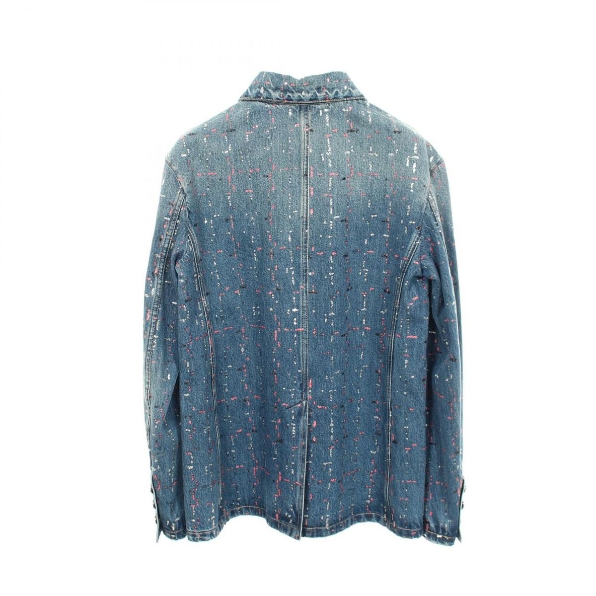 Chanel Denim Jacket CC Logo Button Sequin — view 2