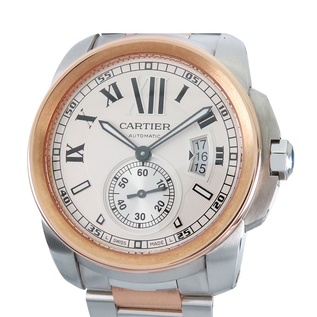 Cartier Calibre de Cartier LM Silver SS PG de Watch Automatic