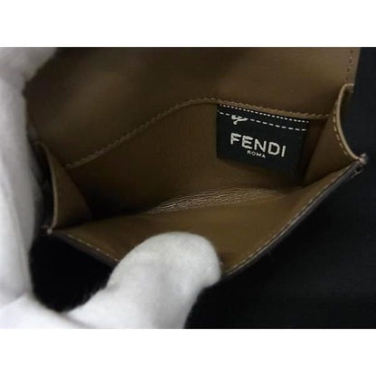 Fendi Peekaboo Leather Turnlock Card Case Business Holder Pink — view 4