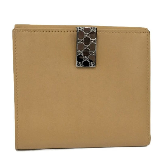 Gucci Bifold Wallet Leather Beige