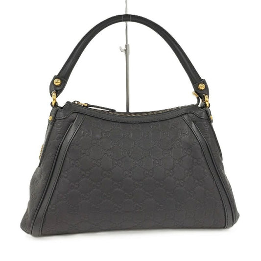 Gucci Guccissima Scarlet Shoulder Bag Leather Black