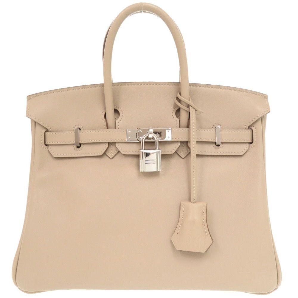 Hermes Birkin 25 Veau Swift Argil Silver Handbag