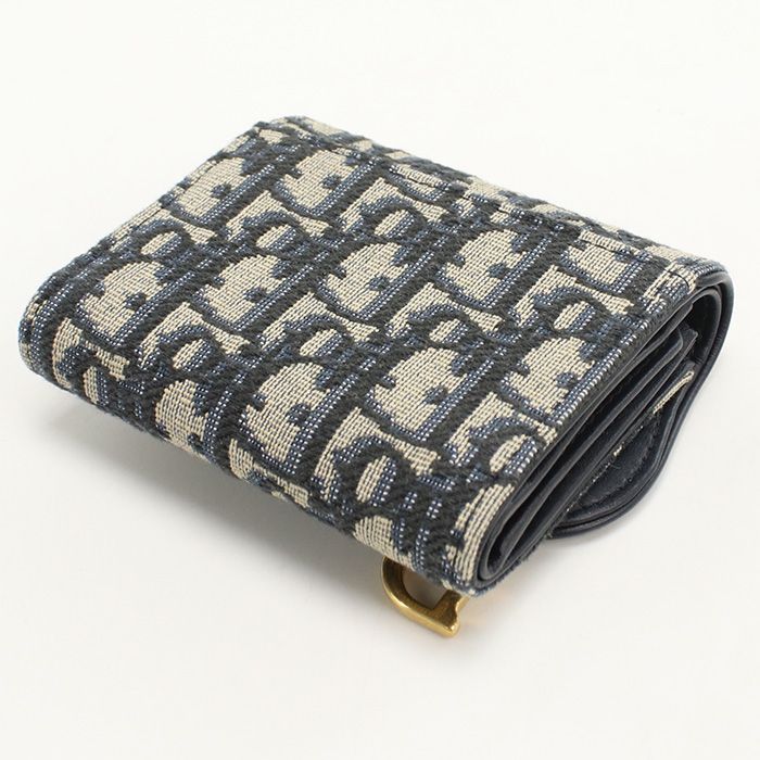 DIOR Lotus Wallet Saddle S5652 CTZQ M928 Bifold Wallet Dior Oblique Cles Deuce