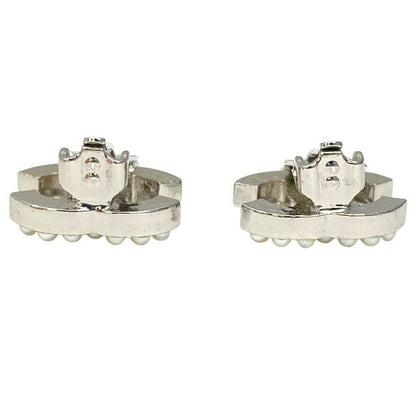 Chanel Earrings Jewelry Coco Mark Faux Pearl GP Silver Chanel Ladies Luxury