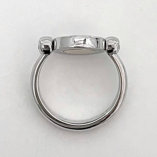 Bvlgari Flip Ring White Gold Black
