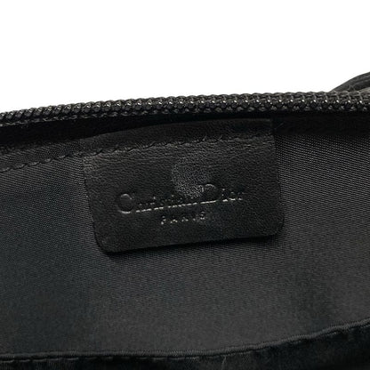 Dior/christian Dior Handbag Trotter Black And Gray Studded/mini Bag Leather