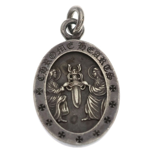 Chrome Hearts Angel Medal Oval Pendant Top Silver