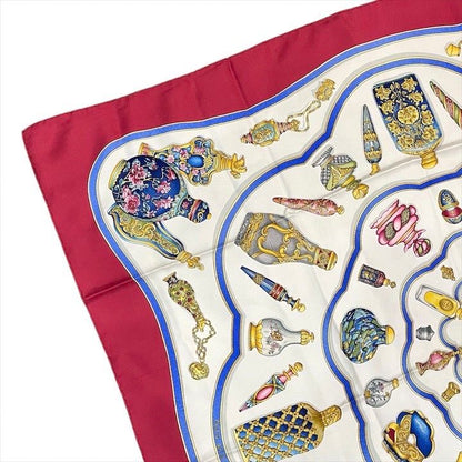 Hermes Carre 90 Large Scarf Shawl Silk Perfume Pattern