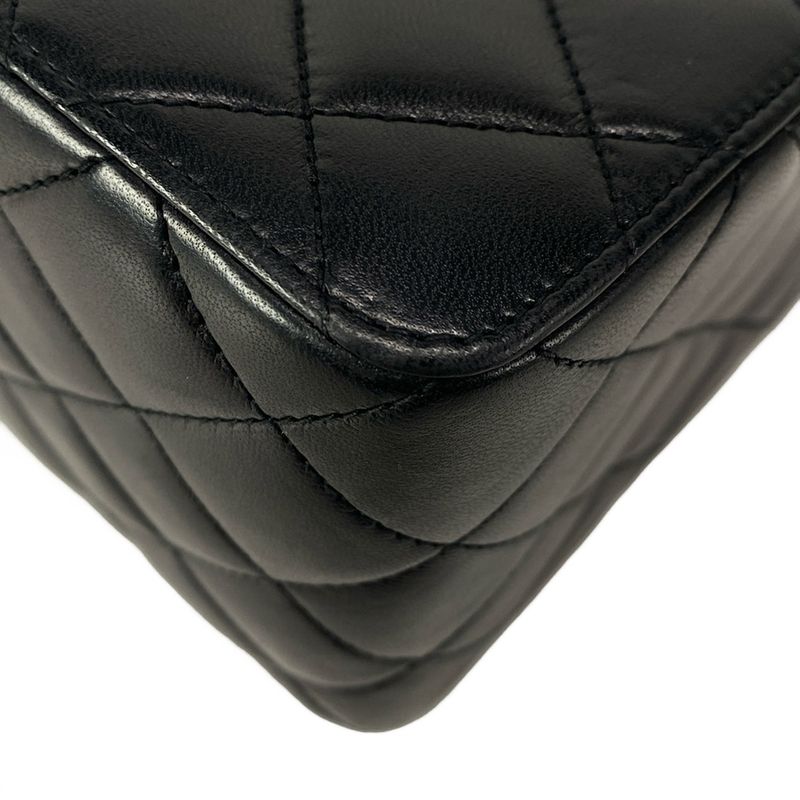 Chanel Vanity Bag Matelasse Black And Brown Plastic Chain/tortoiseshell Lambskin