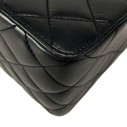 Chanel Vanity Bag Matelasse Black And Brown Plastic Chain/tortoiseshell Lambskin