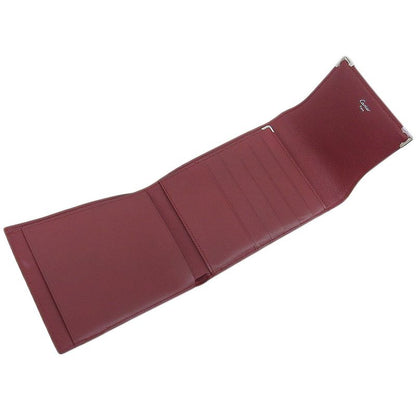 Unused With Box Cartier Current Tag L3000580-ek Cabochon Leather Wallet Trifold