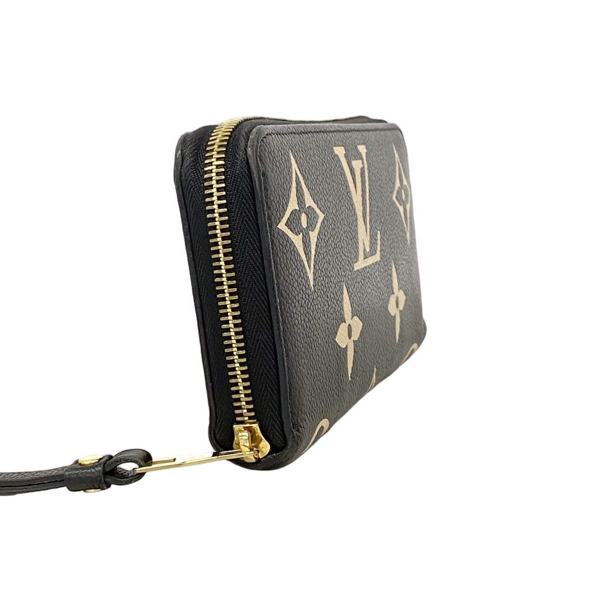 Louis Vuitton Wallet Monogram Empreinte Bicolor Zippy Beige Black Cles — view 2