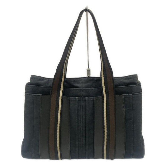 Hermes Tote Bag Troca Horizontal MM Black X Brown X Beige Leather