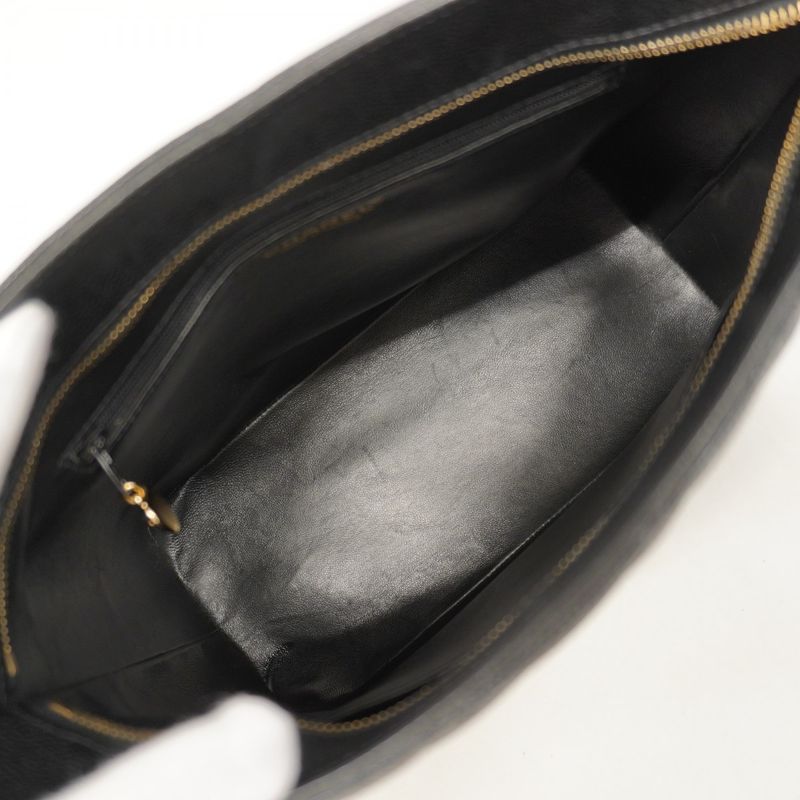 Chanel Tote Bag Revival Tote Caviar Skin Black Gold Hardware Women's