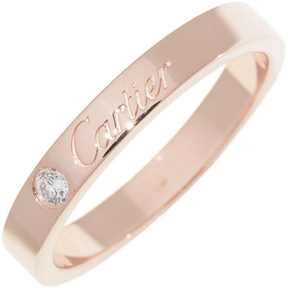 Cartier Ring 18K Pink Gold Diamond 1P (003ct) C De Cartier Ring Engraved Ring