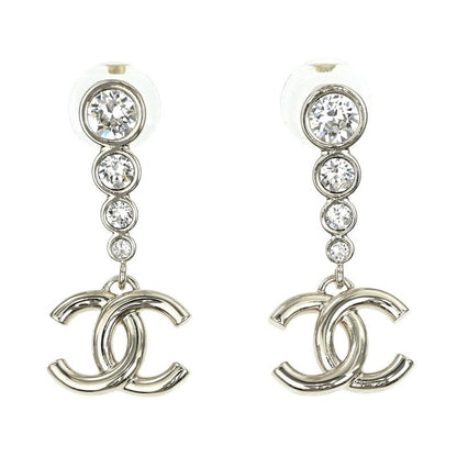Chanel Earrings Coco Mark CC Abe124 B24 B Silver Accessorie