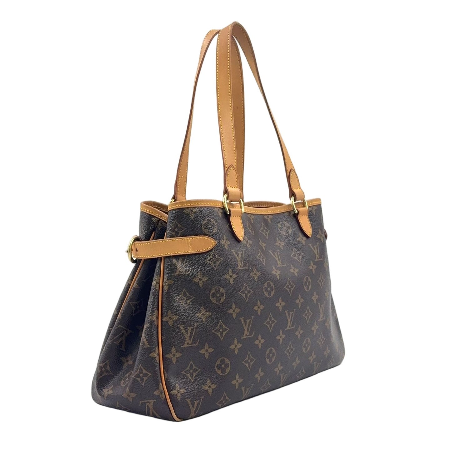 Louis Vuitton Batignolles Oriental Monogram Leather Brown Tote Gold — view 2