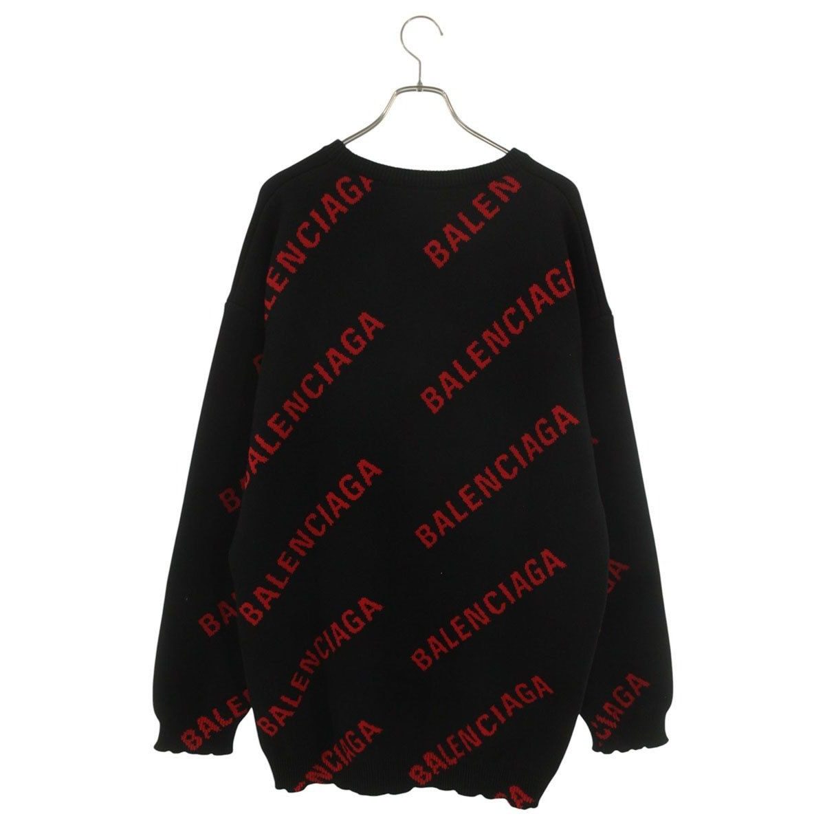 Balenciaga Logo Allover Pattern Knit Sweater — view 2