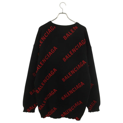 Balenciaga Logo Allover Pattern Knit Sweater — view 2