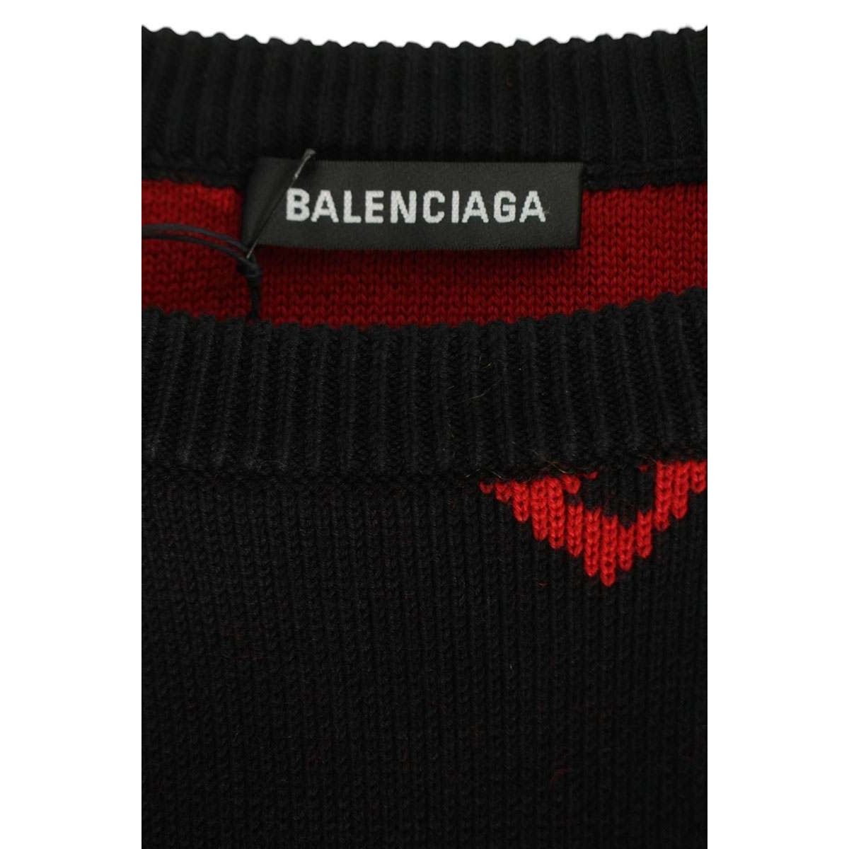 Balenciaga Logo Allover Pattern Knit Sweater — view 3
