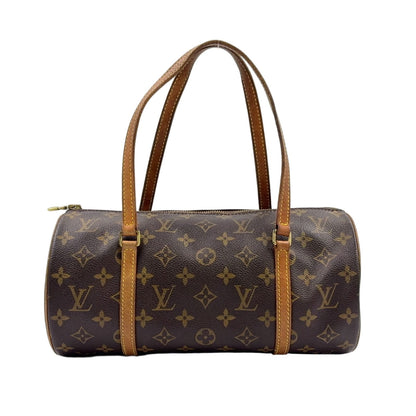 Louis Vuitton Papillon 30 Monogram Leather Brown Handbag Gold
