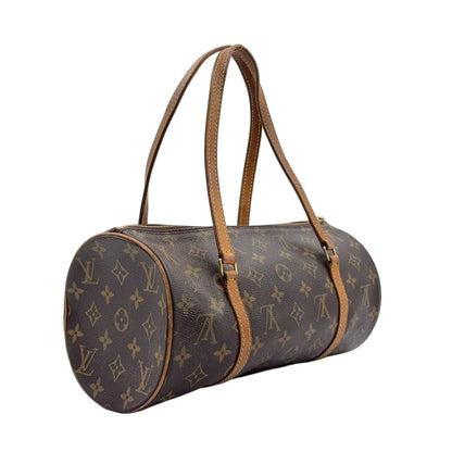 Louis Vuitton Papillon 30 Monogram Leather Brown Handbag Gold — view 2