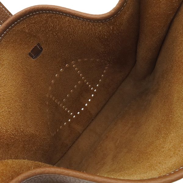 Hermes Shoulder Bag Evelyn 3 PM Amazon Taurillon Clemence Gold Silver Hardware