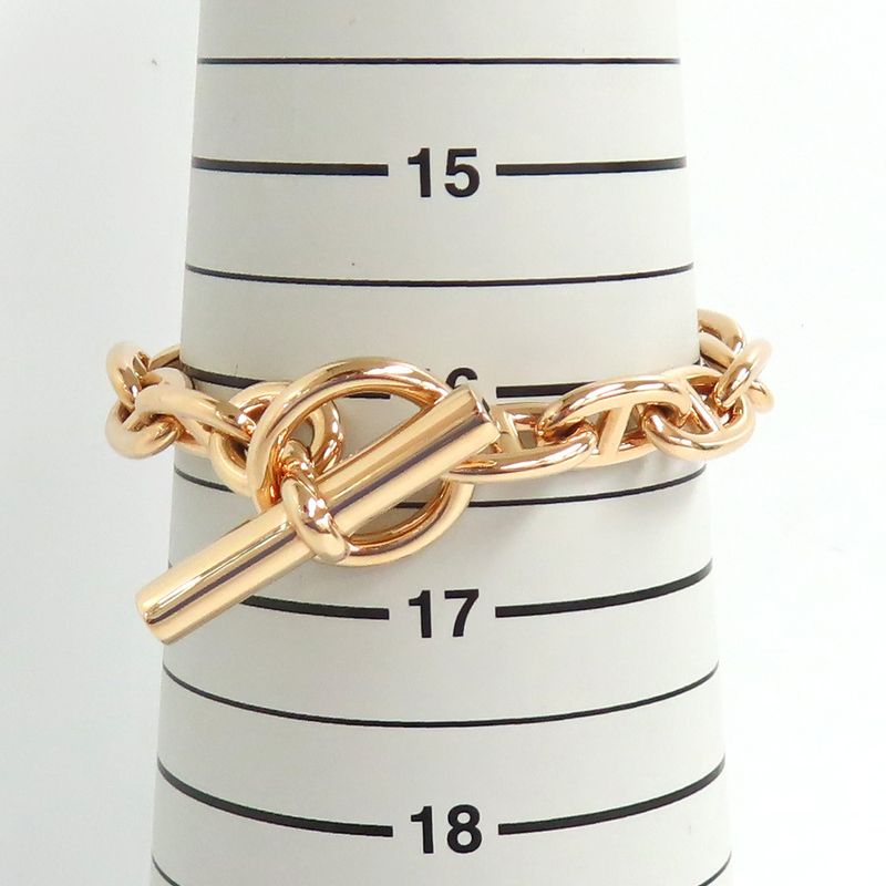 Hermes Bracelet Chaine D'ancre MM 15 Frames 750pg Pink Gold 15 Links
