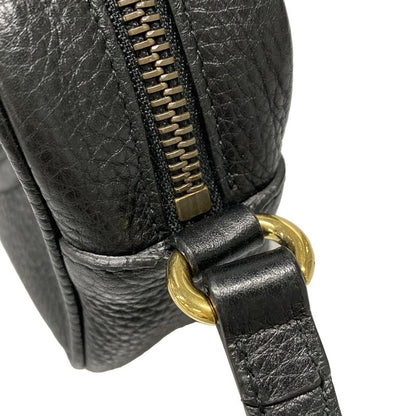Gucci Shoulder Bag Double G 347994 Black Leather