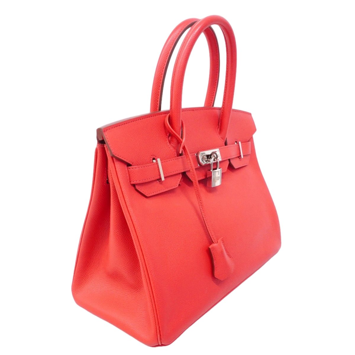 Hermes Handbag Birkin 30 Veau Epsom Rouge Pivoine Silver — view 2