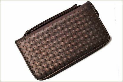 Bottega Veneta Long Wallet Travel Case Bottega Veneta Round Zipper Closure