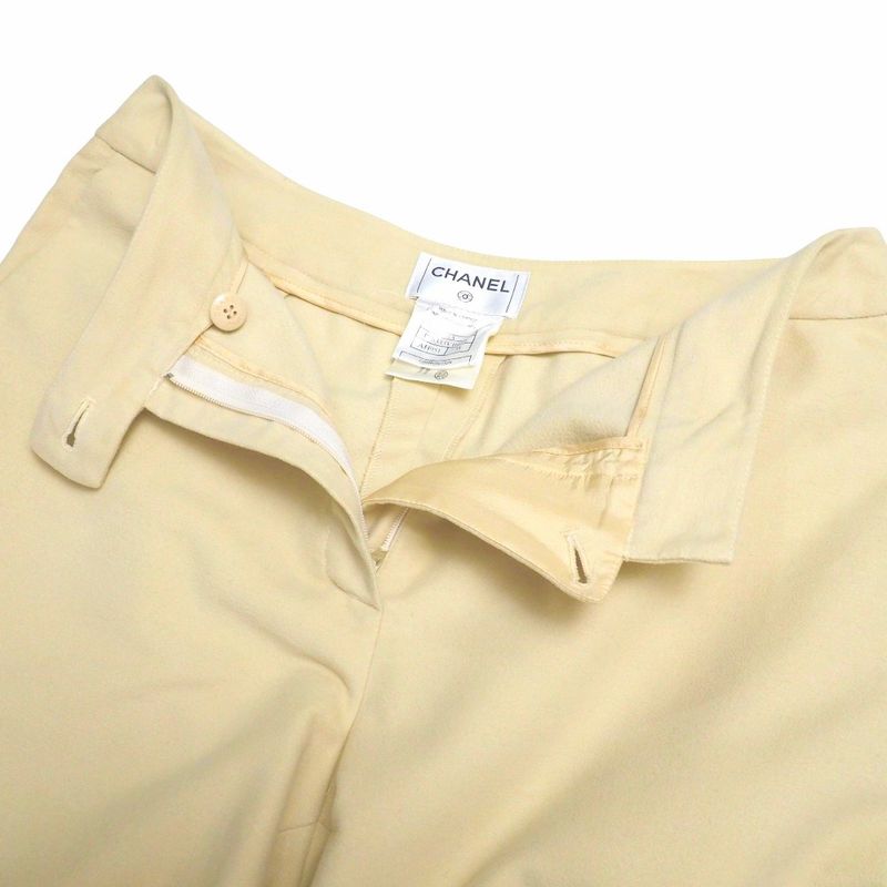 Chanel Pants Size 38 01A Coco Button CC Button Stretch Tapered Pants 20251008